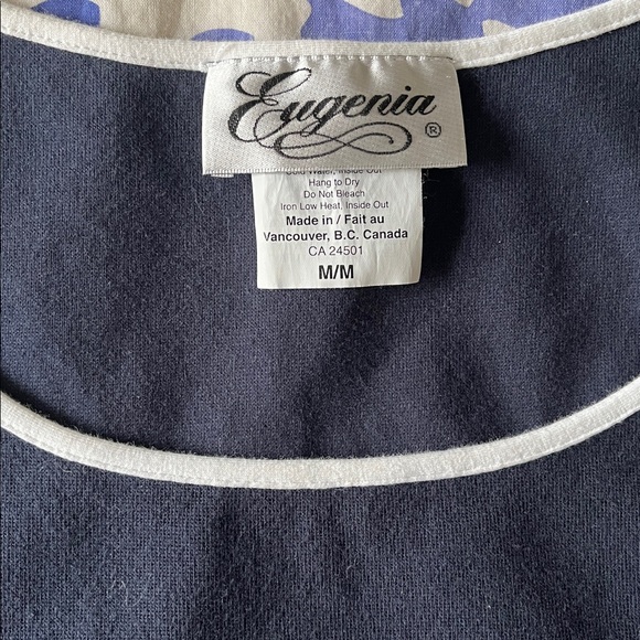 Made in Vancouver Navy Tank Top with Buckle Straps - Picture 2 of 5